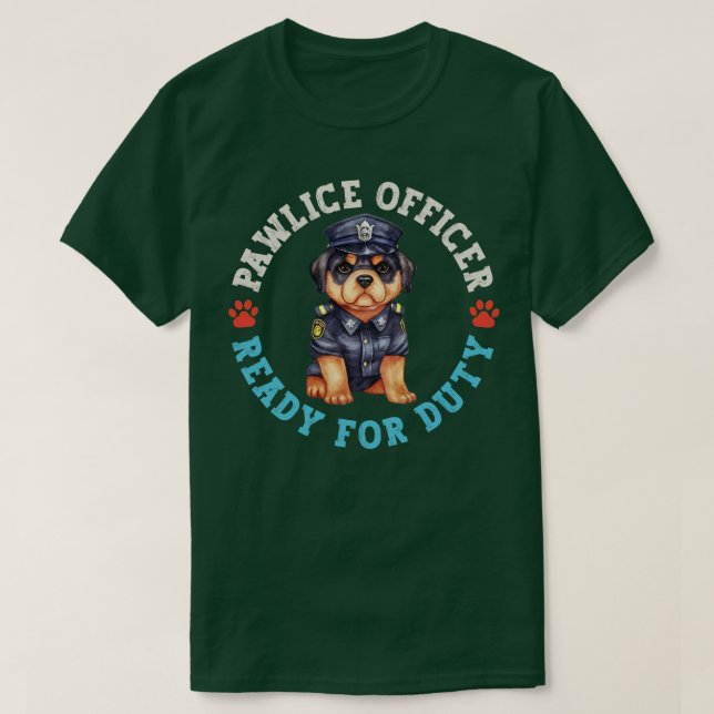 Rottie Pawlice Officer T-Shirt (Design vorne)