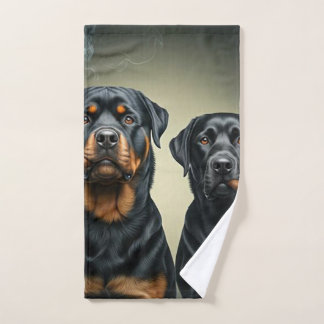 Rottie und sein Babe Handtuch