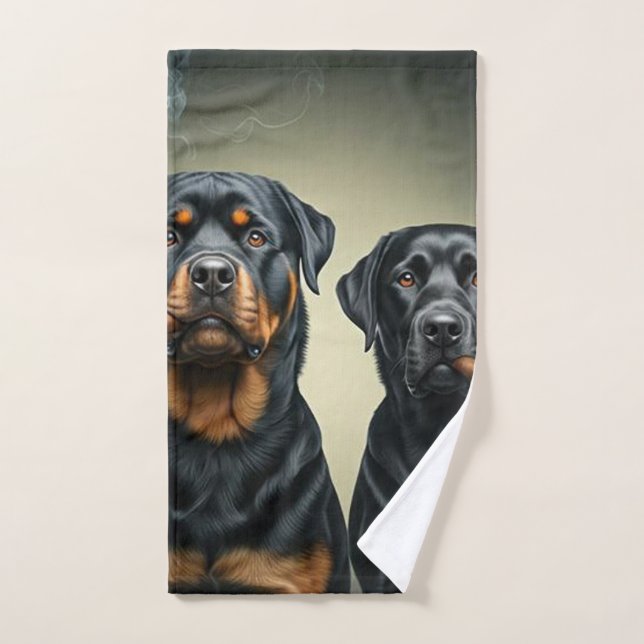 Rottie und sein Baby Handtuch (Handtuch)