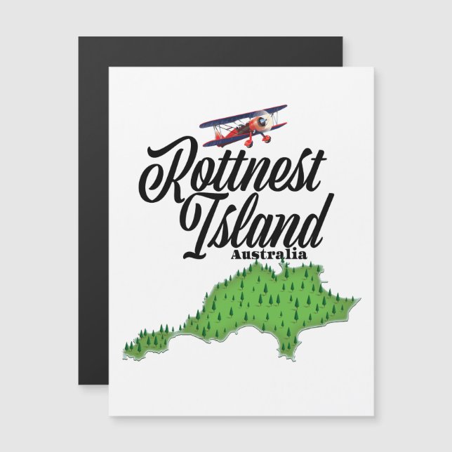 Rottnest Island Australia Karte (Vorne/Hinten)