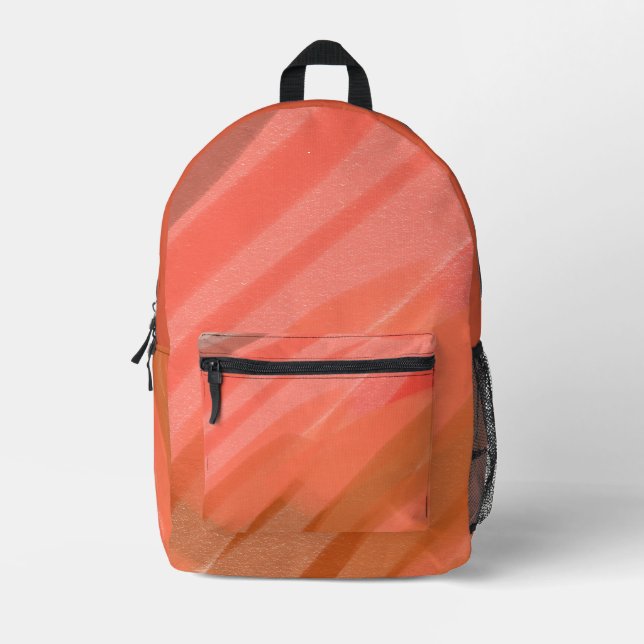 Rottöne  bedruckter rucksack (Vorderseite)