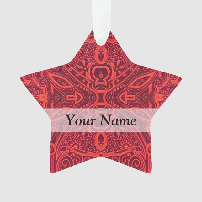 Rottribal-Damastmuster Ornament (Vorderseite)