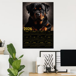 Rottweiler 2026 Calendar Poster
