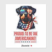 Rottweiler 4. Juli American Flag Brille
