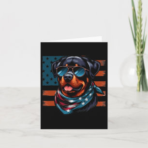 Rottweiler 4. Juli American Flag Gles Bleibe Coo Karte