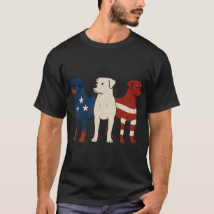 Rottweiler 4. Juli Hunde Liebhaber Männer USA Flag T-Shirt