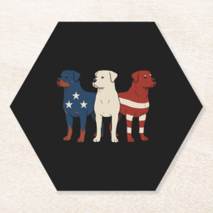 Rottweiler 4. Juli Hunde Liebhaber Männer USA-Flag Untersetzer