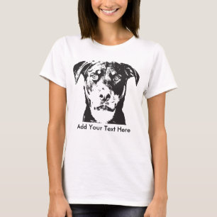 Rottweiler addieren Ihren Text T-Shirt