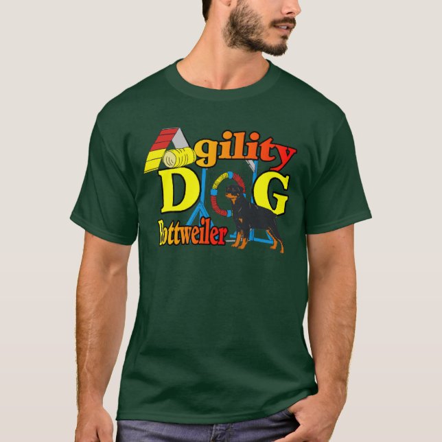 Rottweiler Agility Gips T-Shirt (Vorderseite)