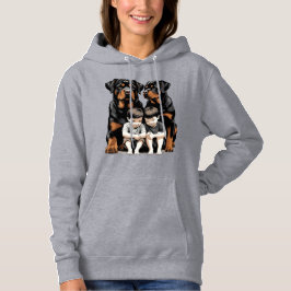 Rottweiler als treue Beschützer von Kindern Hoodie