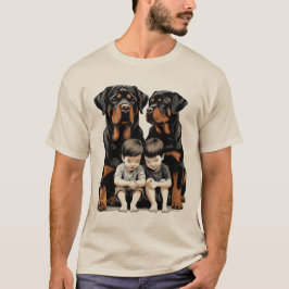 Rottweiler als treue Beschützer von Kindern T-Shirt