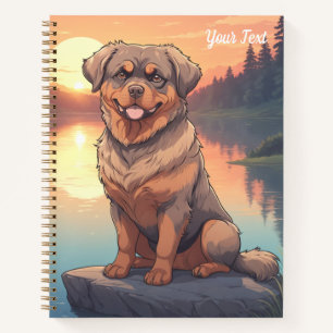 Rottweiler am See Notizbuch