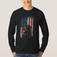 Rottweiler-Amerikanischer Flag Patriotischer Hund 