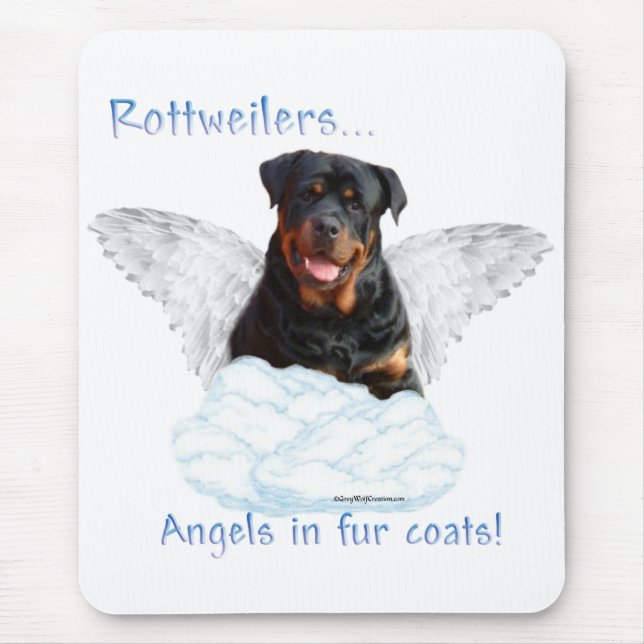 Rottweiler Angel Mousepad (Vorne)