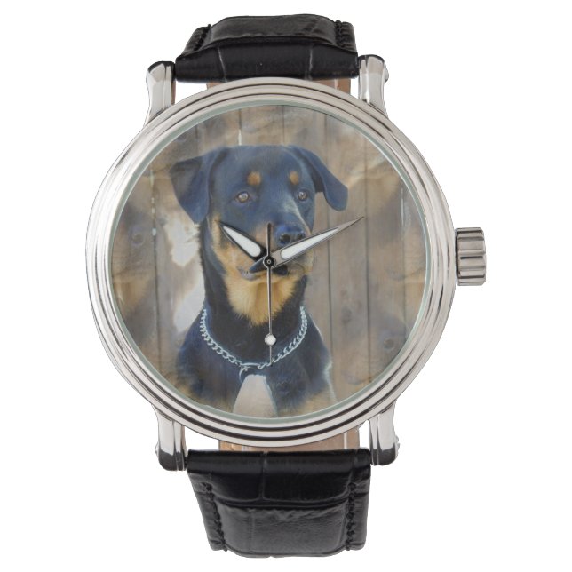 Rottweiler Armbanduhr (Vorderseite)