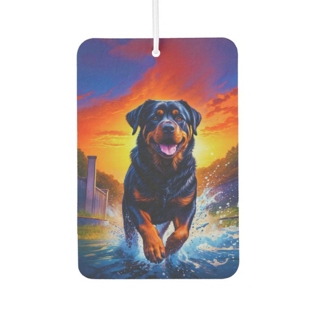 Rottweiler Autolufterfrischer (Vorderseite)