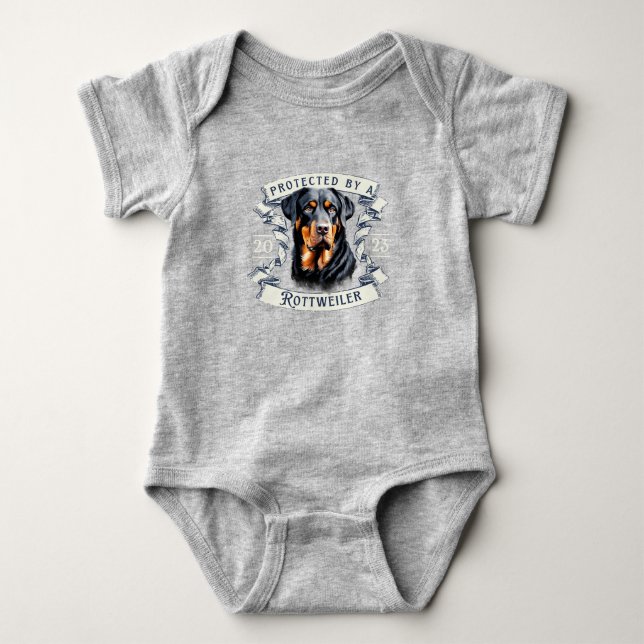 Rottweiler Baby Bodysuit Baby Strampler (Vorderseite)