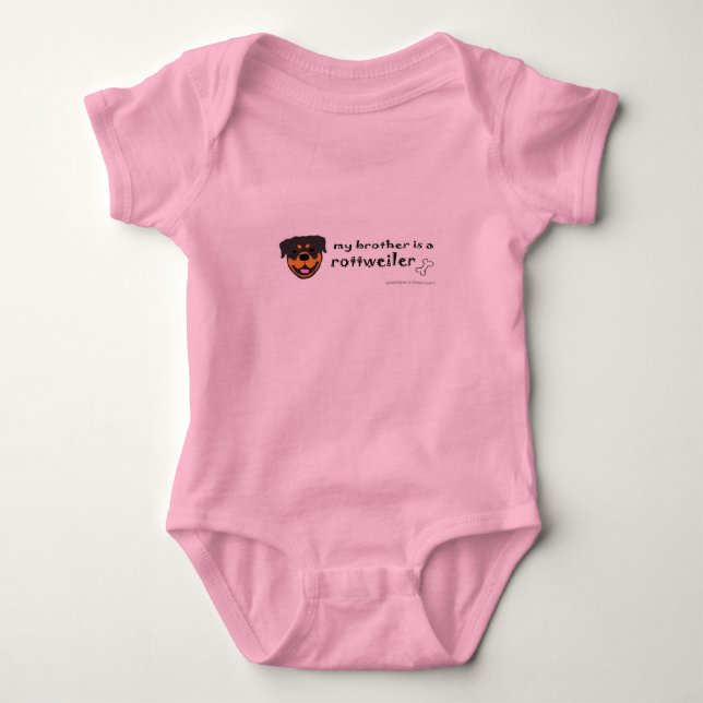 Rottweiler Baby Strampler (Vorderseite)