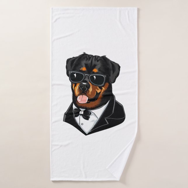 Rottweiler Badehandtuch (Badehandtuch)