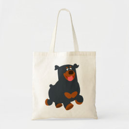 Rottweiler Bag, Cartoon für niedliches Gamboling Tragetasche