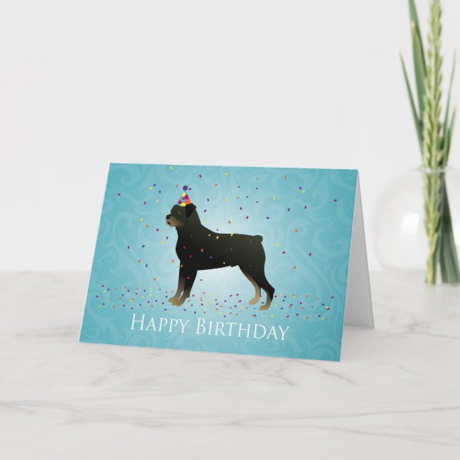 Rottweiler Birthday Design Karte (Vorderseite)