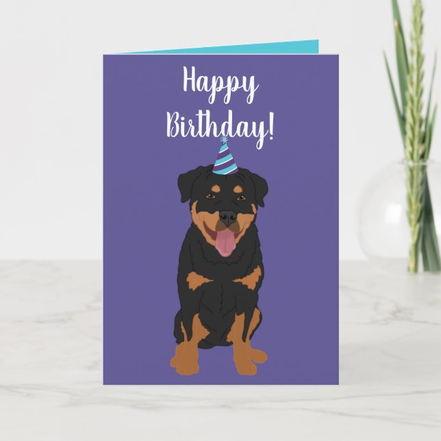 Rottweiler Birthday Feiertagskarte (Vorderseite)
