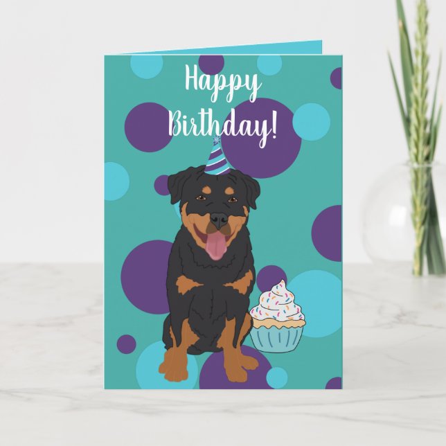 Rottweiler Birthday Karte (Vorderseite)