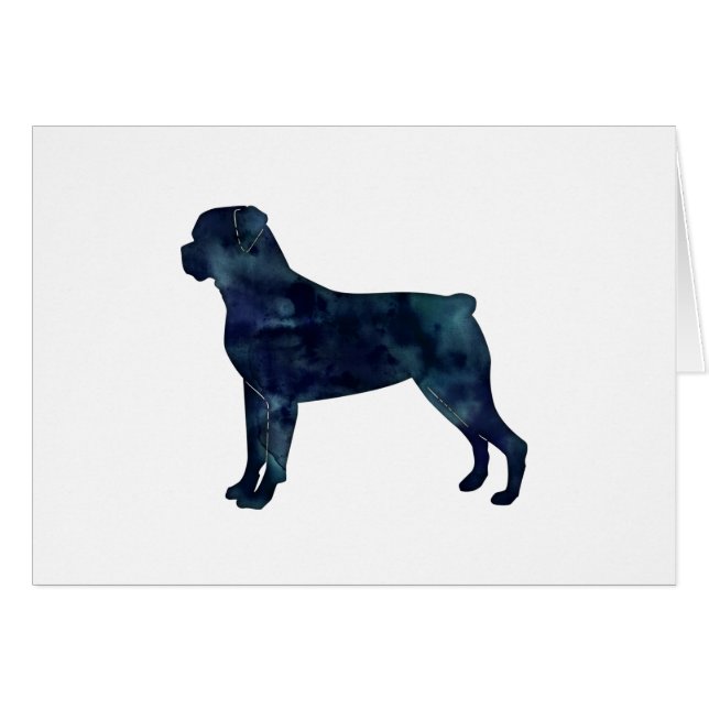 Rottweiler Black Watercolor (Vorderseite (Horizontal))