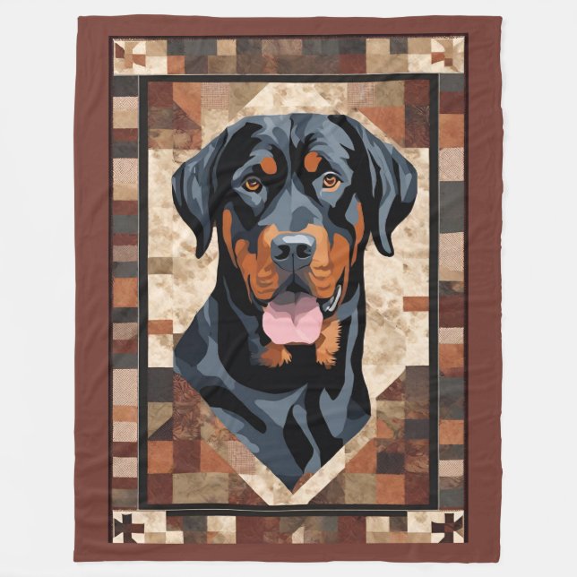 Rottweiler Blanket Fleecedecke (Vorderseite)