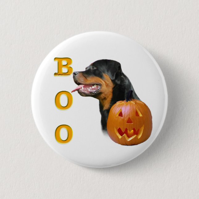 Rottweiler Boo Button (Vorderseite)
