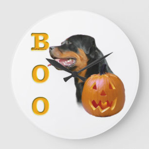 Rottweiler Boo Clock Große Wanduhr