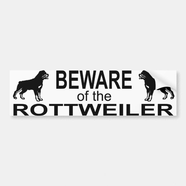 rottweiler bumber Aufkleber Autoaufkleber (Vorne)
