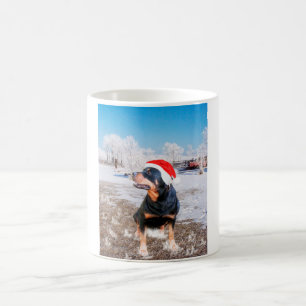 Rottweiler Casquette de Noël Café Mug 11 oz