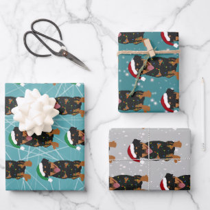 Rottweiler Christmas Geschenkpapier Set