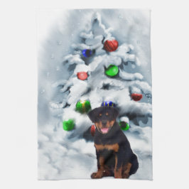 Rottweiler Christmas Handtuch