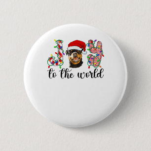 Rottweiler Christmas Rottie Xmas Party Rottweiler Button