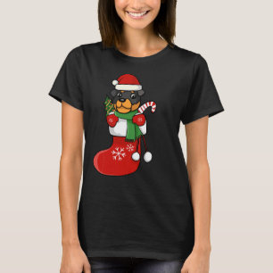 Rottweiler Christmas Strumpf T-Shirt