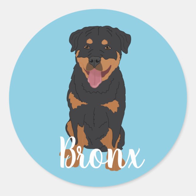 Rottweiler Classic Round Sticker (Vorderseite)