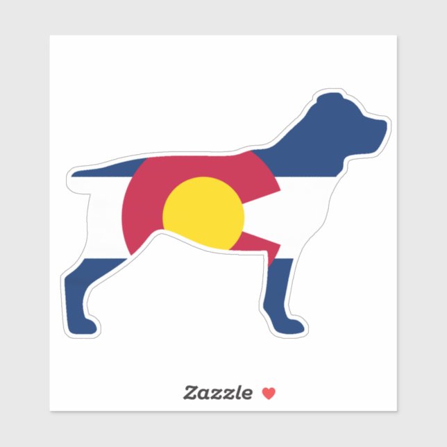 Rottweiler Colorado Flag Aufkleber (Blatt)