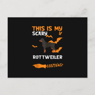 Rottweiler Costume Halloween Beängstigender Hundet Ankündigungspostkarte
