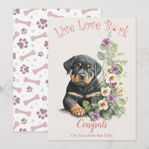 Rottweiler Dog Adoption, Gotcha Tag Karte