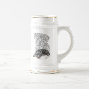 Rottweiler Dog Art Bierglas