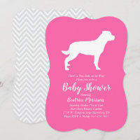 Rottweiler Dog Baby Dusche Pink Girl Rottie
