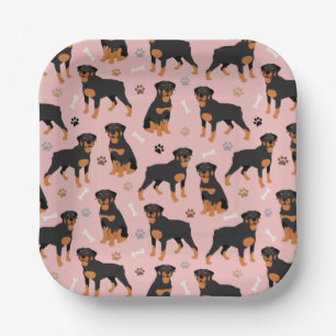 Rottweiler Dog Bones and Paws Paper Tellers Pappteller