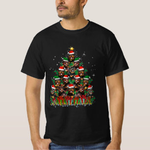Rottweiler Dog Christmas Tree Family Xmas Pajama T-Shirt