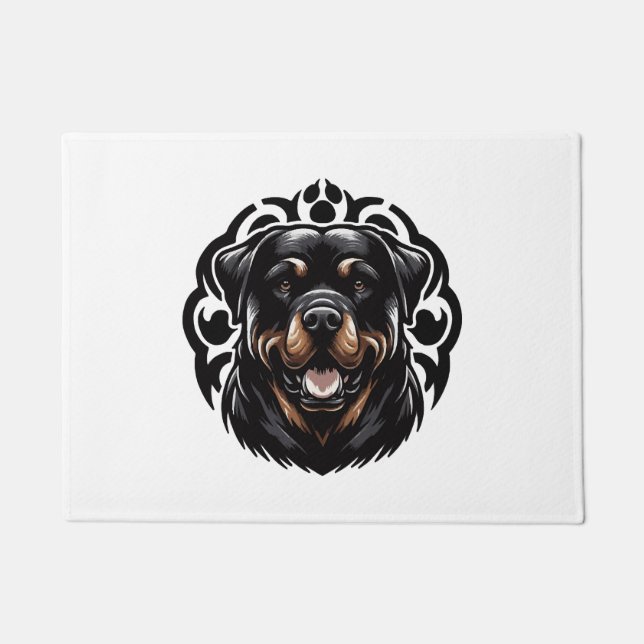 Rottweiler Dog Face Fußmatte (Vorderseite)