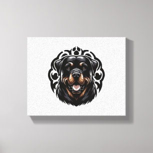 Rottweiler Dog Face Leinwanddruck
