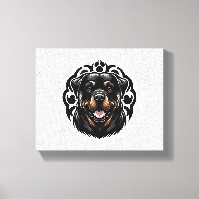Rottweiler Dog Face Leinwanddruck (Vorderseite)