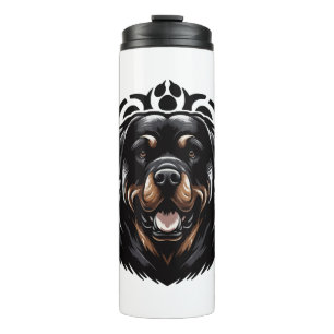 Rottweiler Dog Face Thermosbecher