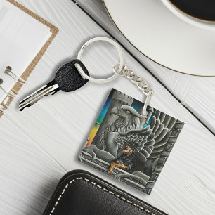 Rottweiler Dog Gargoyle Fantasy Schlüsselanhänger